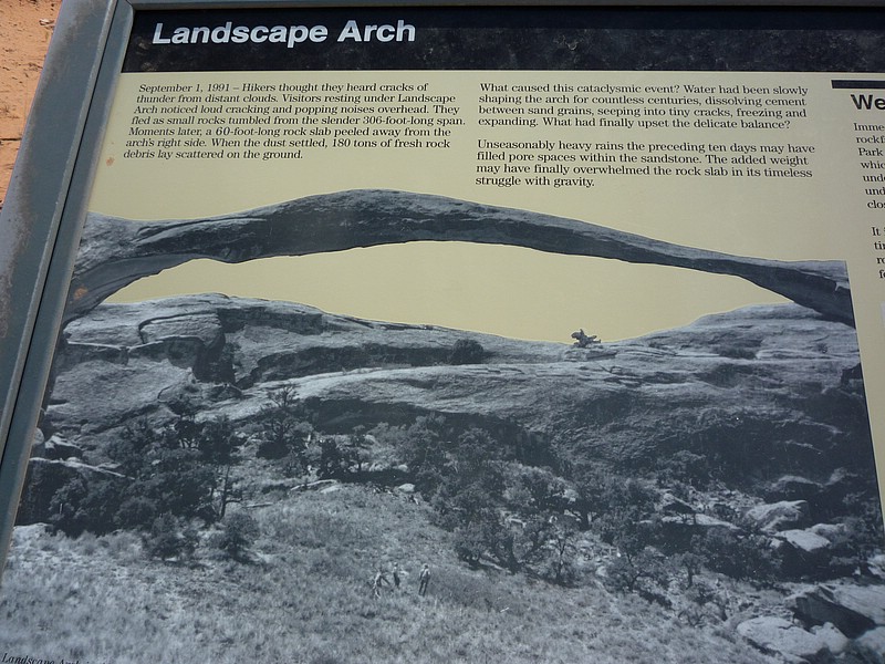 w) In Sept 1991, Visitors Resting Under Landscape Arch Noticed Loud Cracking+Popping Noises Overhead.JPG