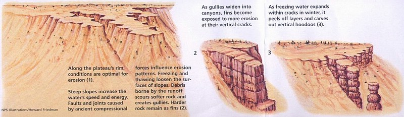zzc) Along the Plateaus Rim, Conditions Are Optimal For Erosion ~ Creating Gullies, Fins And Vertical Hoodoos.jpg