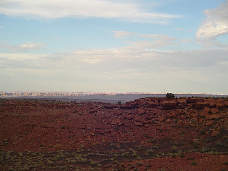 zzzo) Continuing Down The Trail With Painted Desert In The BackGround Facing Vivid Rays of Sunset.JPG