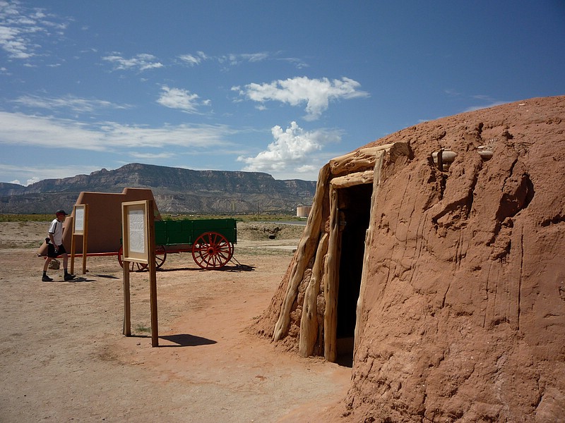 i) Hogan, A Navajo Round Home ~ Nowadays, Modern Homes Sit Alongside Traditional Hogans.JPG