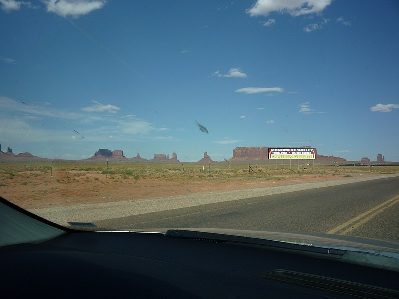 zzzq) Follow the Sign ~ Monument Valley Tribal Park Visitor Center, 4 Miles Ahead.JPG