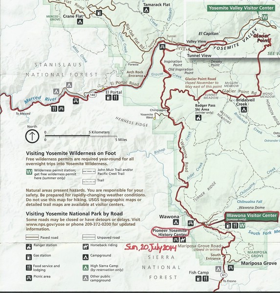 h) SundayAfternoon 20 July 2014 ~ The Route Of Today! (Wawona Area, Glacier Point Vicinity and Back to Mariposa Via Hwy 140).jpg