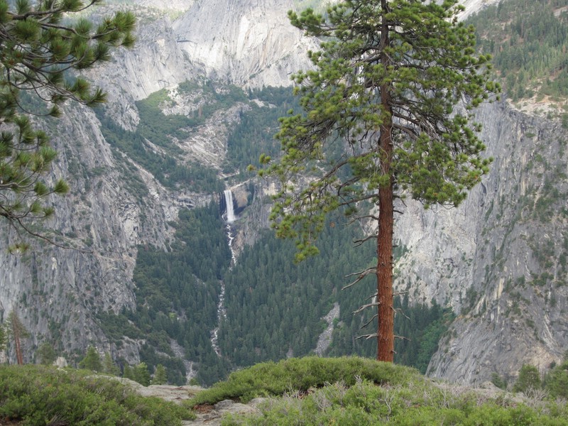 zi) SundayAfternoon 20 July 2014 ~ Vernal Fall, Zoomed In (Washburn View Point, Yosemite National Park).JPG