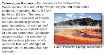 g) SuperVolcano Land, Yellowstone National Park Is One Of the World's Largest and Most Active Calderas