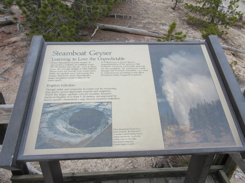 zzy) When Steamboat Geyser Has A Major Eruption, The Deep Pool of Nearby Cistern Spring Drains Almost Completely