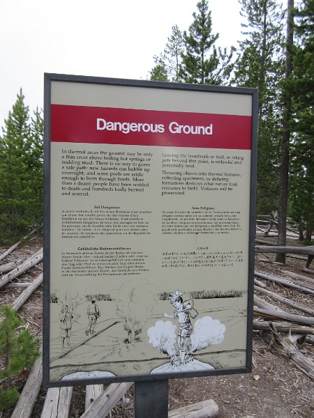 zzzg) DANGEROUS GROUND. In Thermal Areas The Ground May Be Only A Thin Crust Above Boiling Hot Springs Or Scalding Mud