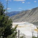 t) Mammoth Hot Springs, Travertine Terraces Seen From The Road (Tomorrow We'll Be Back @ Mammoth)