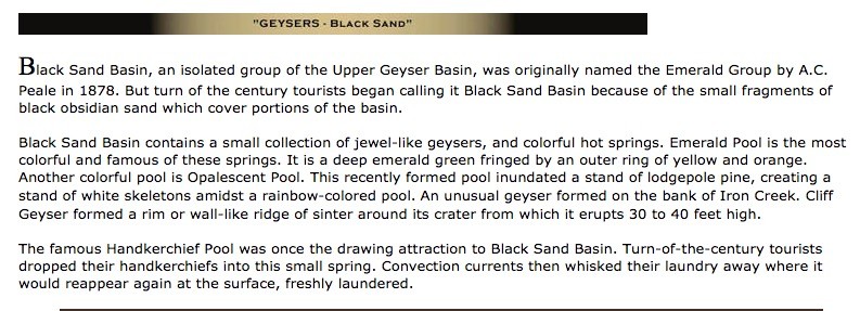 zzx2) Black Sand Basin, An Isolated Group Of The Upper Geyser Basin