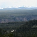 za) Grand Canyon Of The Yellowstone (Red Mountains On BackGround, South Of Yellowstone Lake)