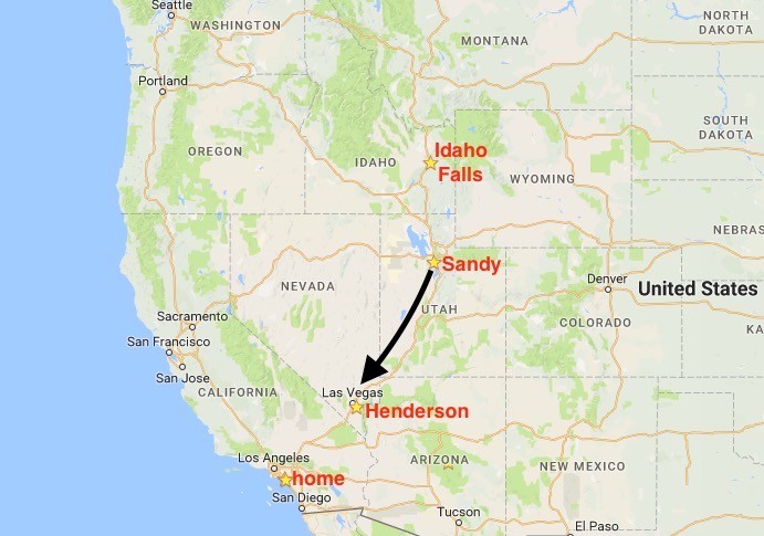 l) Saturday 11 June 2016 - Today We'll Drive From Sandy (Utah) To Henderson (Nevada)
