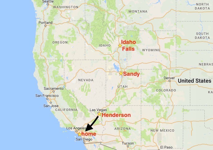 zzj1) Today We'll Drive From Henderson (Nevada) To Irvine (California), Home Sweet Home