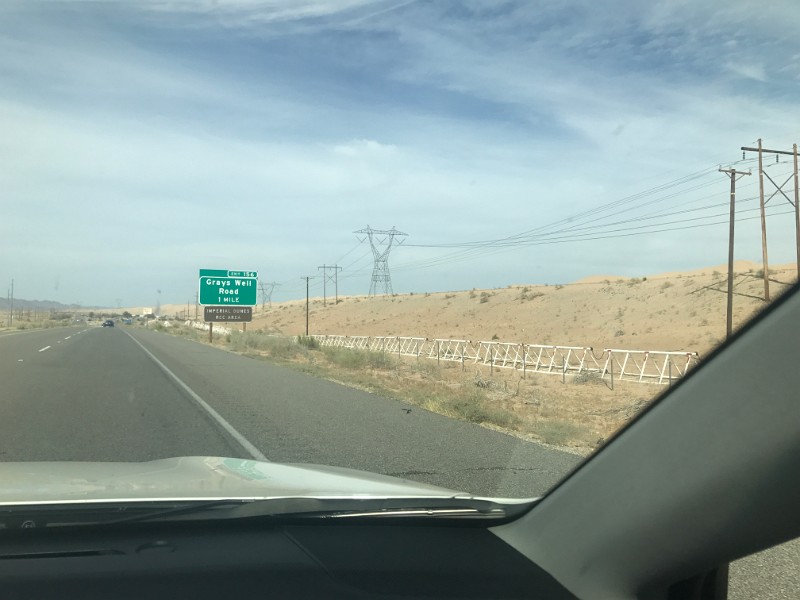w) Wednesday 31 May 2017 - Approaching Imperial Dunes, Heading Towards Arizona (I-8)
