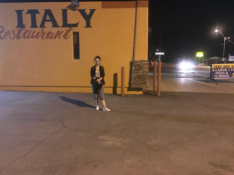 zj) Wednesday 31 May 2017 - Outside Littly Italy Pizza + Restaurant (As Usual We Were The Last Guests)