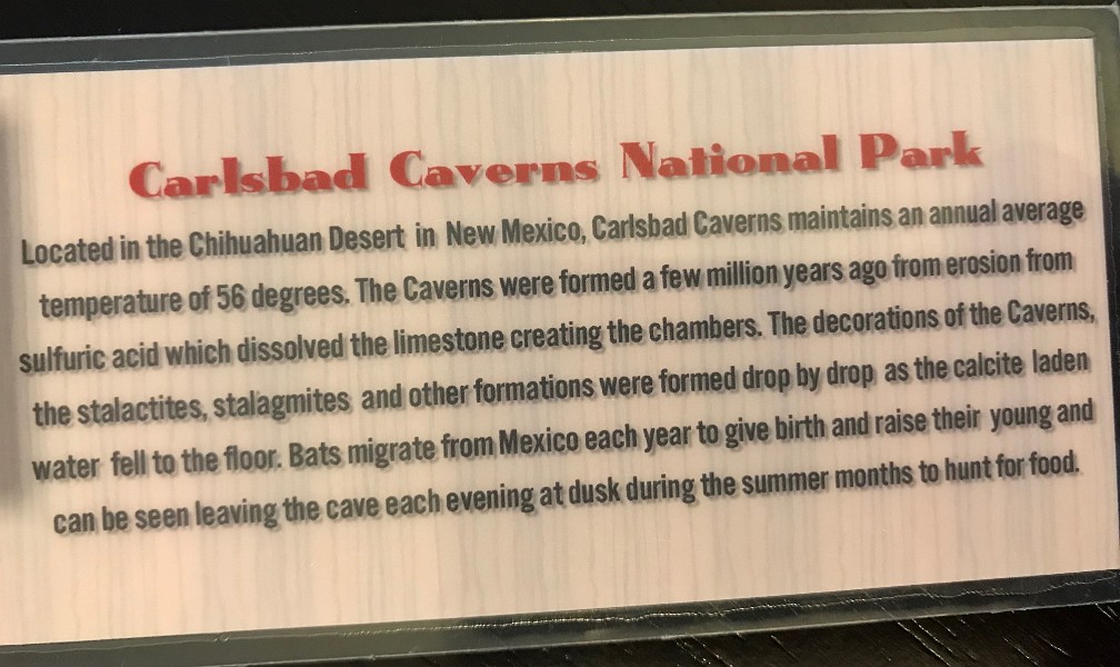 a) Saturday 3 June 2017 - Carlsbad Caverns National Park