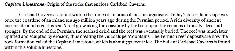 c2) Saturday 3 June 2017 - Capitan Limestone, Carlsbad Caverns Is Found Within The Thomb Of Millions Of Marine Organisms