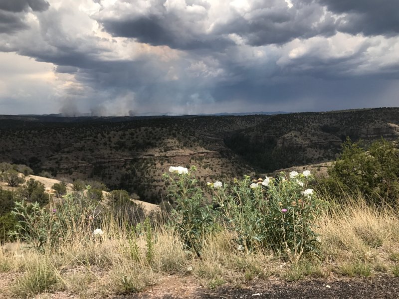 u) Highway 15, New Mexico (Fire No Danger To Us, Confirmed By Visitor Center Later On)