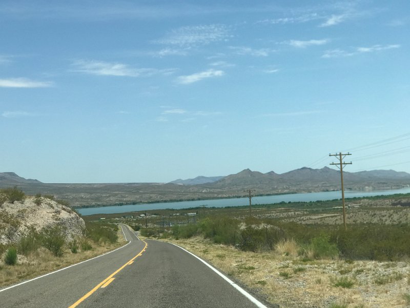 x) Approaching Caballo Reservoir (Highway 152, New Mexico)