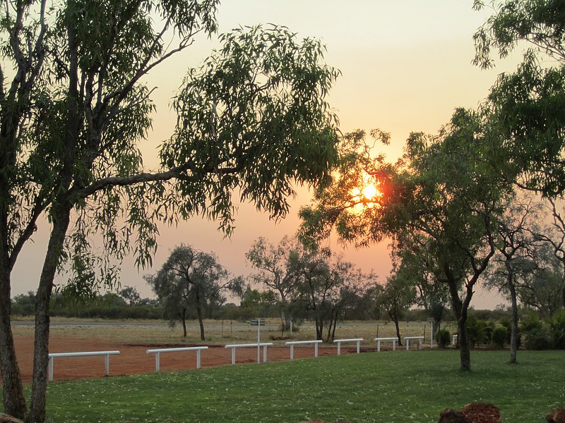 a) Barkly Homestead (Barkly Hwy), Friday 30 September 2011 ~ Goodymorning! From Our Ensuite Cabin (Sunrise at 6.41 AM).JPG
