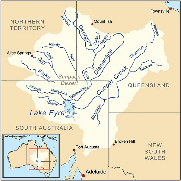q) Lake Eyre Basin, One Of The World's Largest Internally Draining System Covering About 1.2M Square kms, Almost 1-6th of Australia.jpg