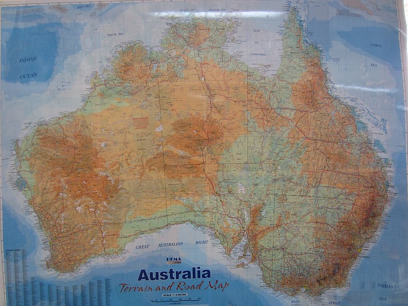 zt) Barkly Hwy, Friday 30 September 2011 ~ Awesome Map! (Inside Camooweal Roadhouse).JPG