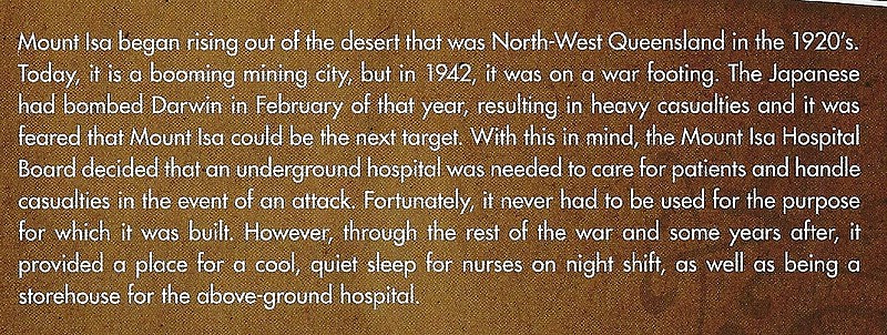 z) WW2, Japanese Bombed Darwin ... Mount Isa Hospital Board Decided To Build Underground Hospital In The Event Of An Attack.jpg