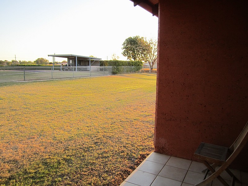zzt) Cloncurry, Saturday 1 October 2011 ~ View From Our Room+Patio, The Gidgee Inn Motel.JPG