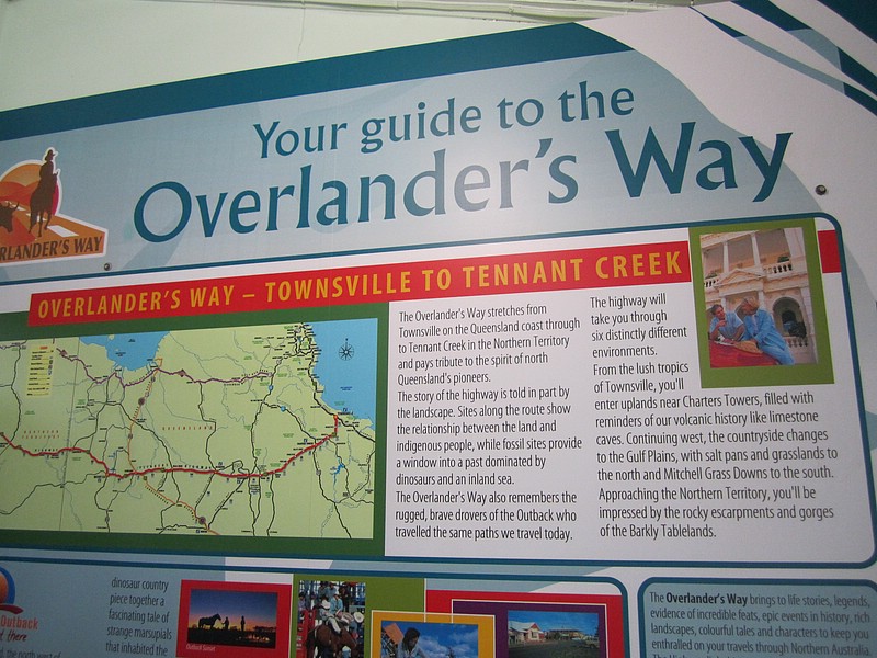 s) Cloncurry, Sunday 2 October 2011 ~ We Travel From West To East, Tennant Creek To Townsville (Poster Inside Visitor Center).JPG