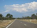 g) Flinders Hwy, Thursday 6 October 2011 ~ Road Scenery With White Mountains National Park In Distance.JPG
