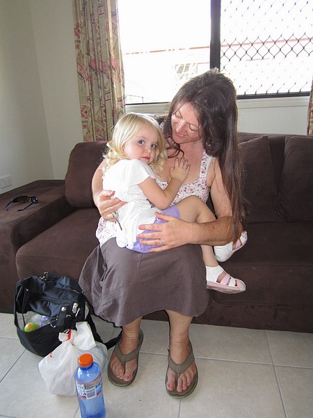 h) Townsville, Sat 8 Oct 2011 ~ Anthea Picked Up the Girls (Staying at Friends For Few Hrs). Meet Athena, The Eldest (Born 9 Jan 2009).JPG