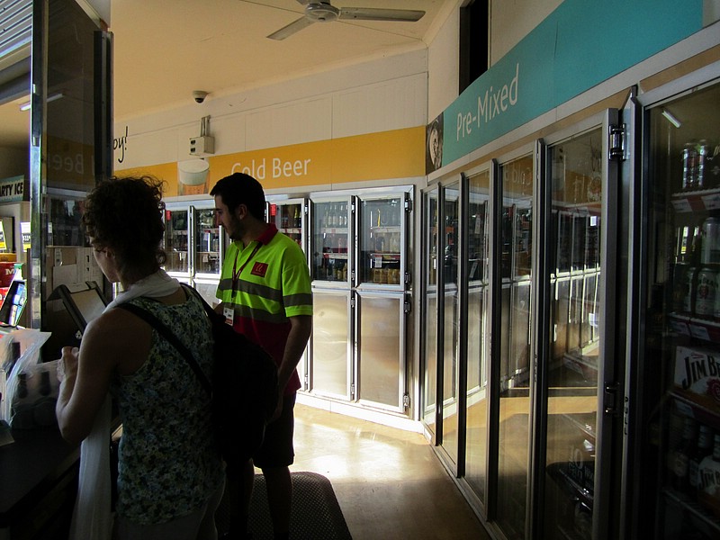 w) Townsville, Sunday 9 October 2011 ~ Buying Wine+Beer For Barbeque At the Meikle Family Later On.JPG