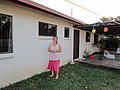 ze) Townsville, Sun 9 Oct 2011 ~ Anthea Standing In Front Of Bathroom Where-In She Took Refuge During The Horrific Cyclone Yasi.JPG