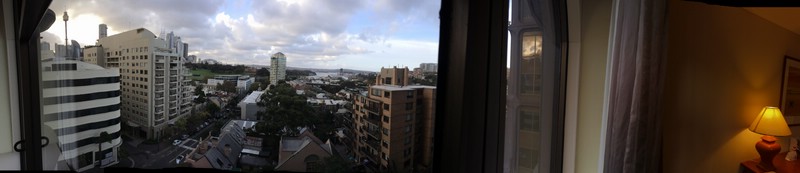 a) Wednesday 19 March 2014  ~ Panoramic Picture Of Our View, Sydney Boulevard Hotel.JPG