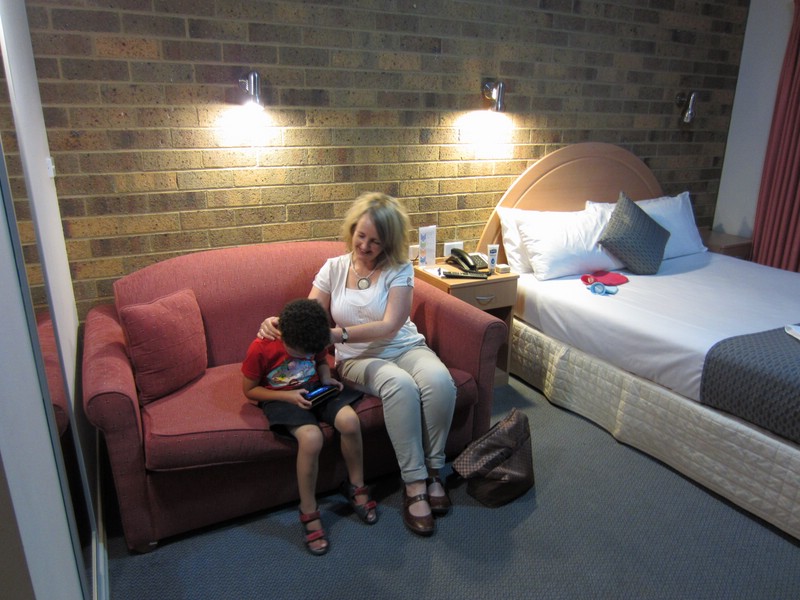 a) FridayEvening 21 March 2014 ~ Carol & 4-Year-Old Caleb Picked Us Up From Melbourne Airport (Our Room @ Best Western Mill Park Motor Inn).JPG