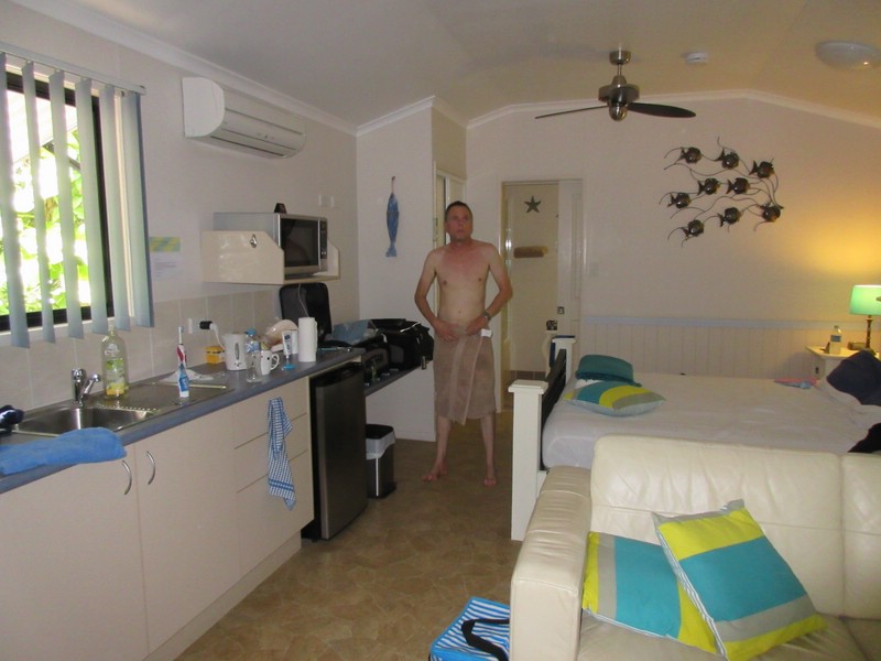 z) ThursdayMorning 20 August 2015 ~ David After A Swim In Freezing Cold SwimmingPool, Boutique Bungalows.JPG