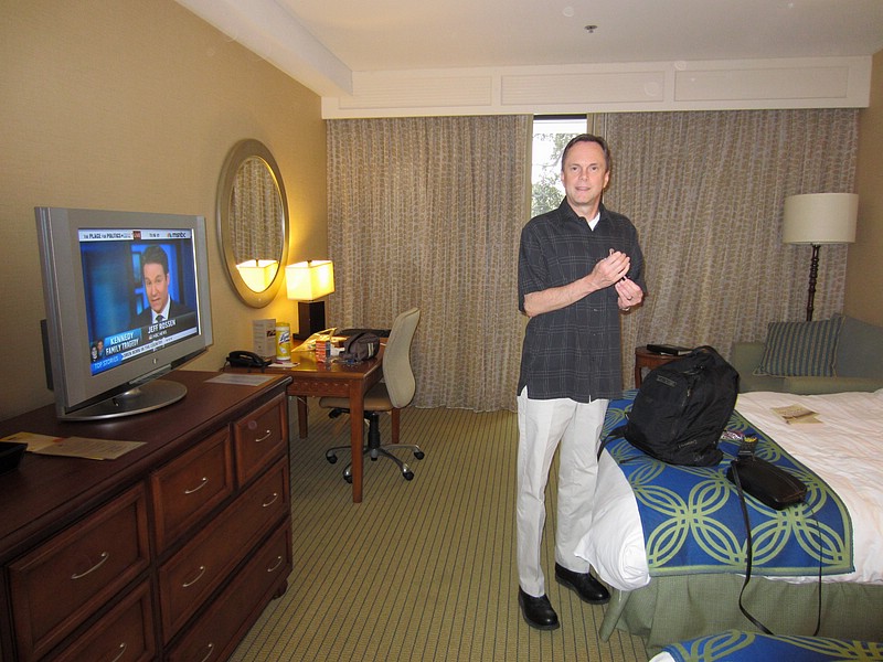 h) ThursdayMorning 17 May 2012 ~ Our HotelRoom (David Getting Ready For A Full Day of Courses).JPG