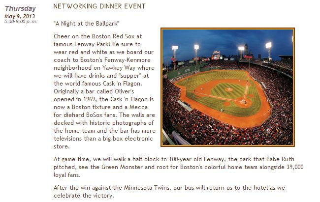 j) ThursdayEvening 9 May 2013 ~ A Night at the Fenway Park, Networking Dinner Event.JPG