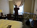 e) ThursdayMorning 9 May 2013 ~ Our HotelRoom (David Getting Ready For A Full Day of Courses).JPG