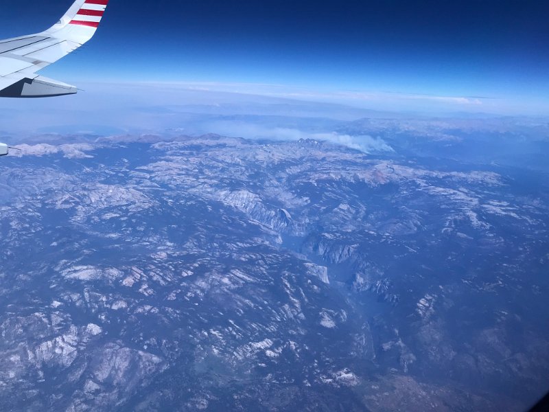 c) Wednesday, 22 August 2018 - WildFires All Over California (Alaska Airlines, Los Angeles - Portland)