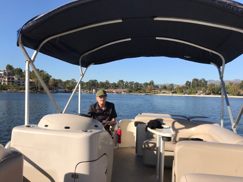 g) Oct'19 - One Hour Boat Rental (Pontoon Party Boat, Nr 1), Mission Viejo Lake