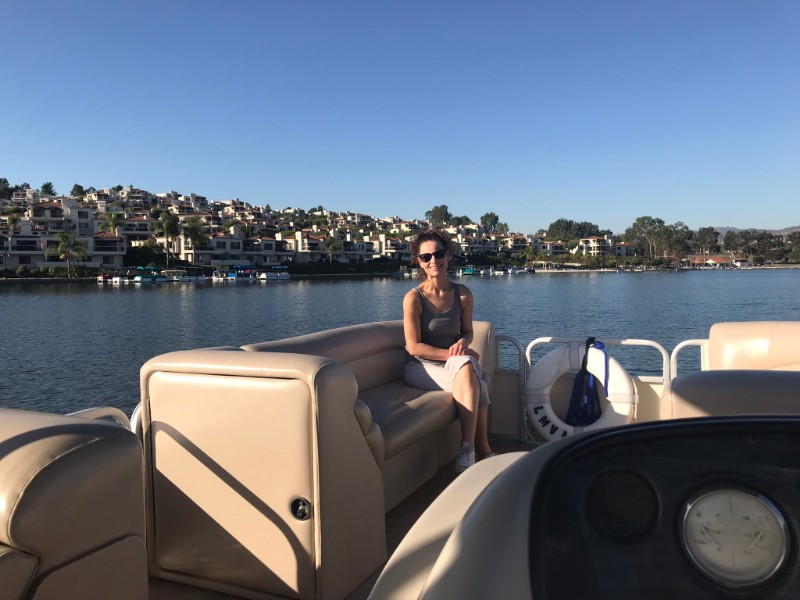 h) Oct'19 - One Hour Boat Rental (Pontoon Party Boat, Nr 1), Mission Viejo Lake