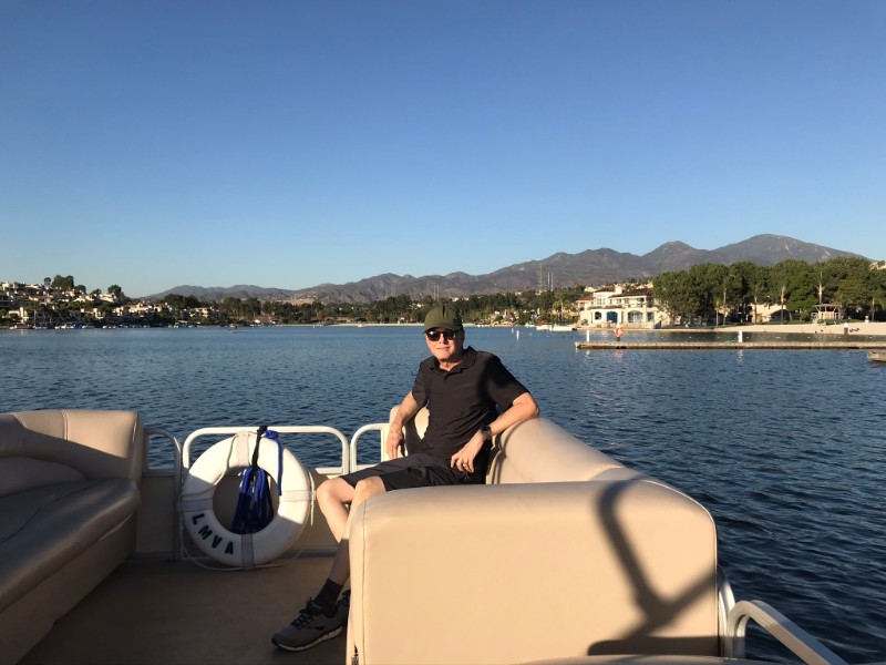 i) Oct'19 - One Hour Boat Rental (Pontoon Party Boat, Nr 1), Mission Viejo Lake