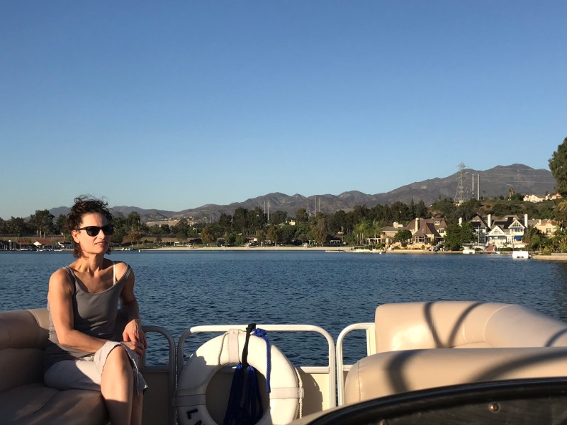 j) Oct'19 - One Hour Boat Rental (Pontoon Party Boat, Nr 1), Mission Viejo Lake