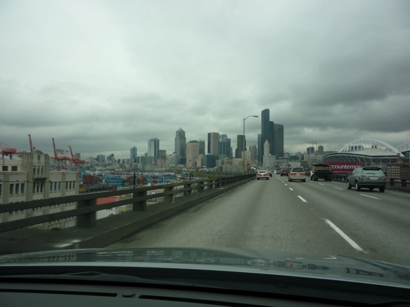 b) With Rental Car Driving Directly Into Seattle.JPG