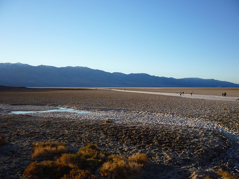 zj) The SaltFlat's Lowest Point (282 Ft Below Sea Level) Is Actually Located Appr 3 Miles West of the Badwater Pools.JPG