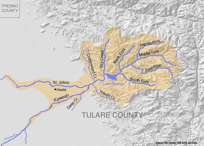 g) Kaweah River Rises In 4 (or 5) Major Forks In The Sierra Nevada Within Sequoia National Park.jpg