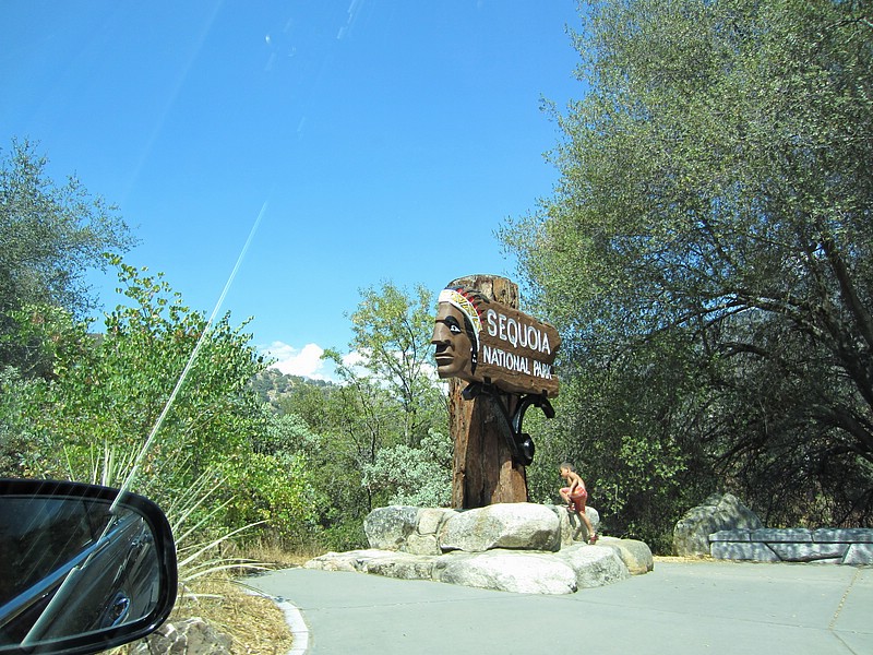 r) Saturday 21 July 2012 ~ Historic Welcome Sign Sequioa National Park, Hwy 198.JPG