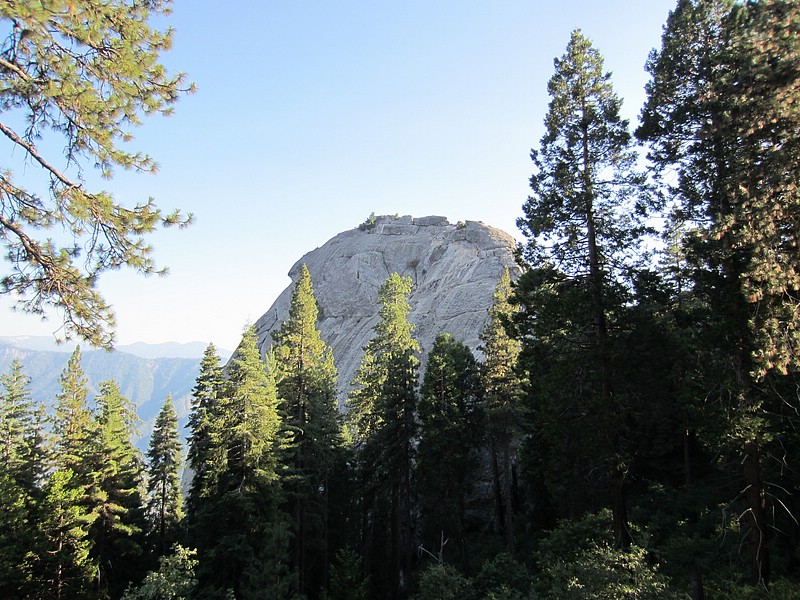 zzv) Saturday 21 July 2012 ~ Moro Rock Summit Zoomed In, View From Moro Rock ParkLot (Giant Forest Sequoia Grove, Sequoia National Park).JPG