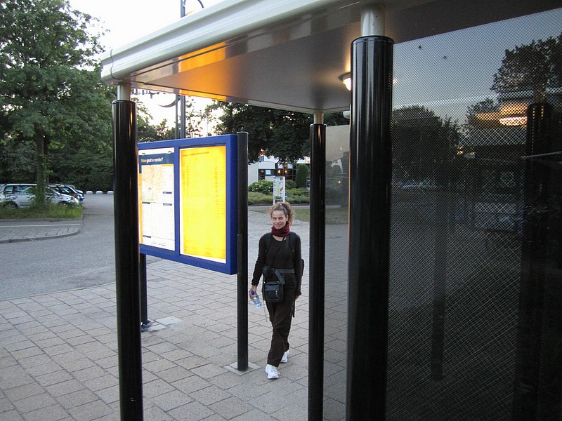 zy) Bussum, SaturdayEvening 17 July 2010, Walking Back to Hotel (Checking Out Train Time-Schedule For Tomorrow).JPG